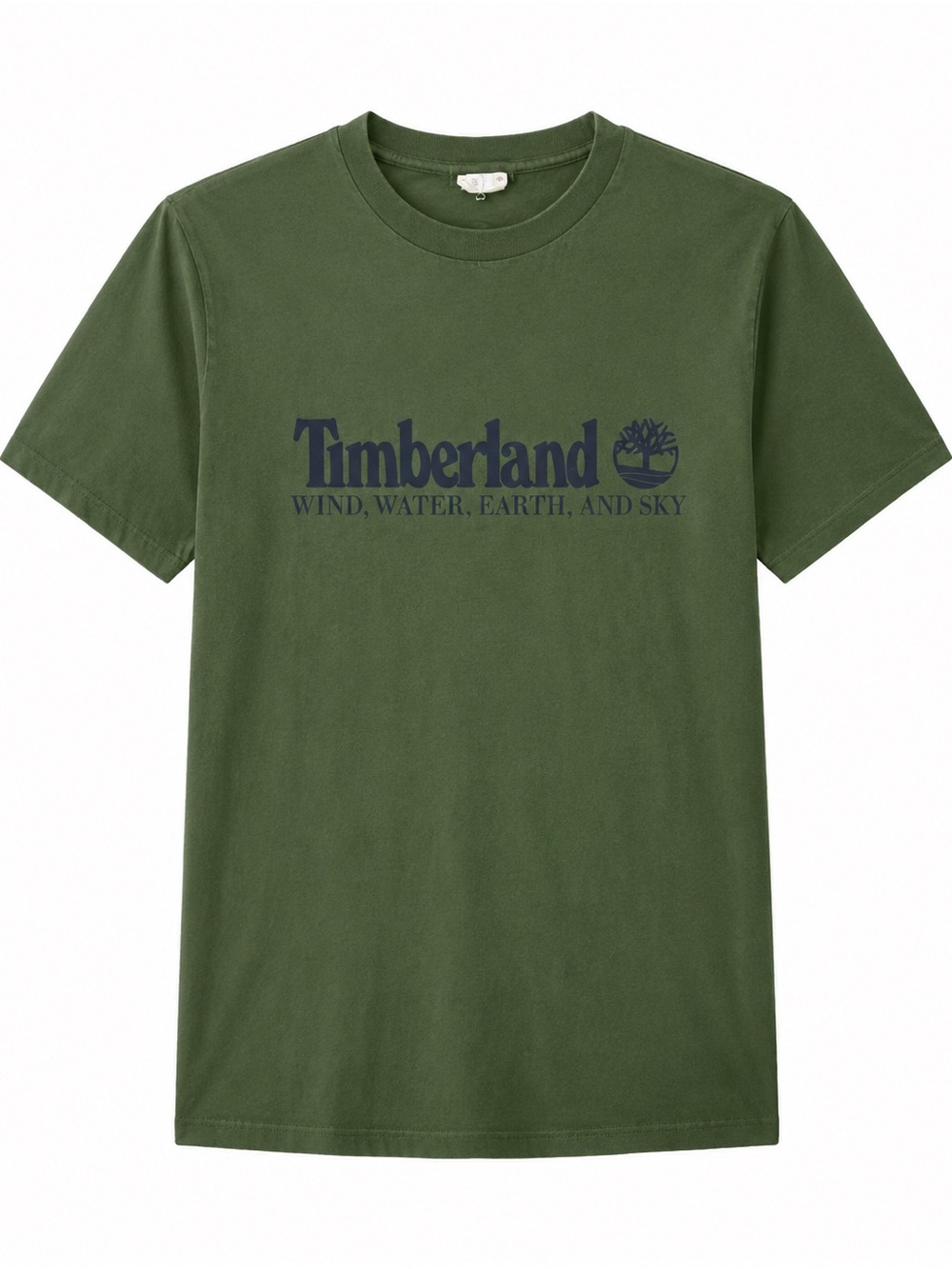 Timberland Olive Green Graphic Logo Crew Tee